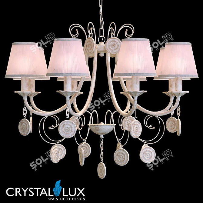 Emilia SP8: Exquisite Art-Deco Hanging Light 3D model image 1