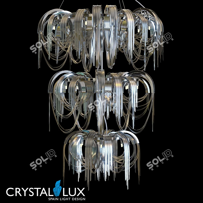 Crystal Lux Heat SP10+8+6 Pendant Light 3D model image 1