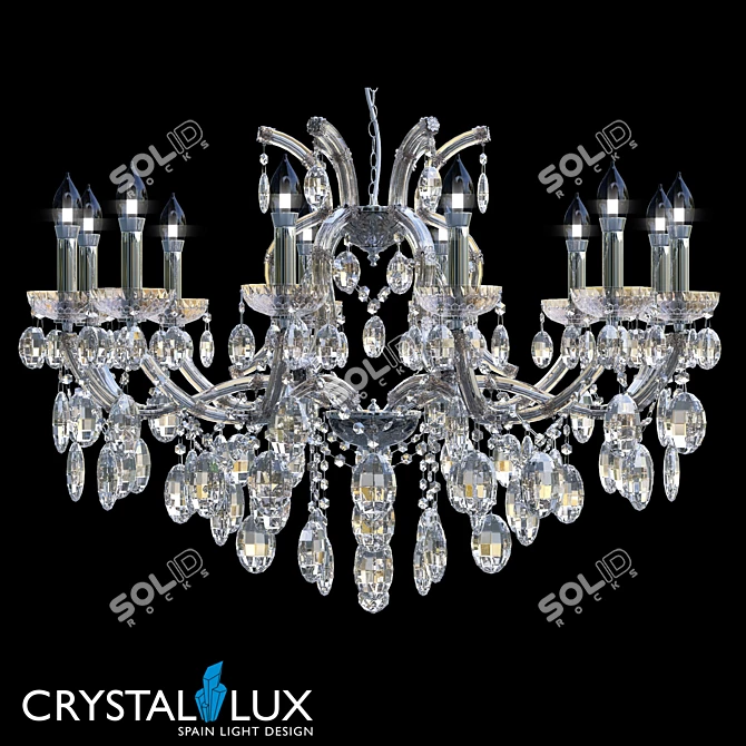Hollywood Classic Chandelier 3D model image 1