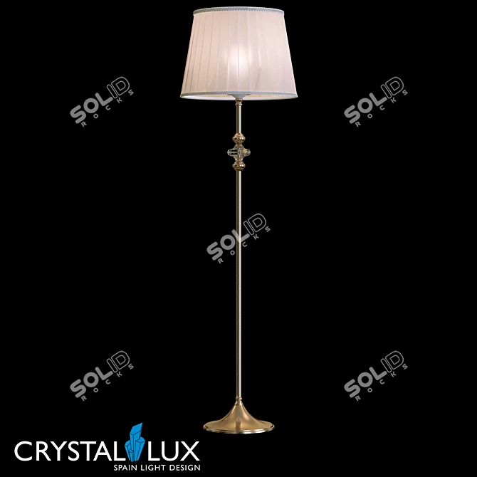 Iridium PT: Classic Style Crystal Lux Pendant 3D model image 1