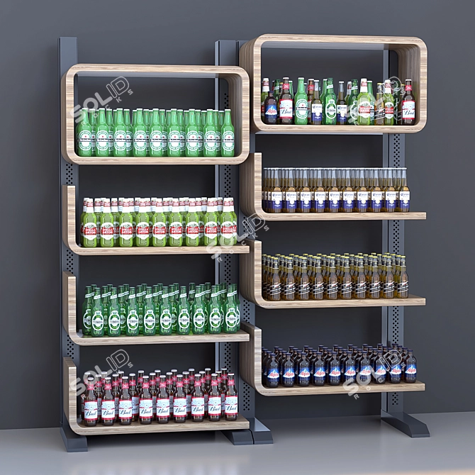 Beer Rack Storage System 3D model image 1