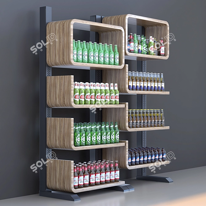 Beer Rack Storage System 3D model image 2