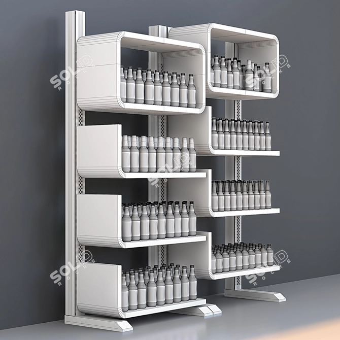 Beer Rack Storage System 3D model image 3