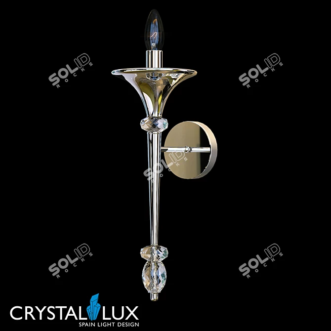 Crystal Lux Miracle AP1 Chrome Pendant 3D model image 1