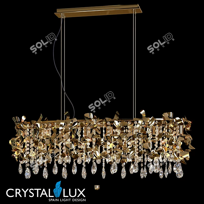 Crystal Lux Romeo SP8 Gold Pendant 3D model image 1