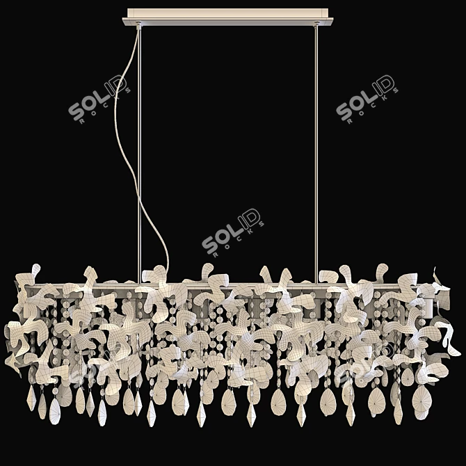 Crystal Lux Romeo SP8 Gold Pendant 3D model image 2