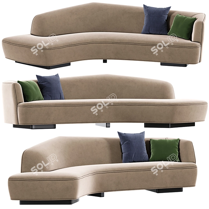 Vladimir Kagan 02: Modern Korduda Sofa 3D model image 1