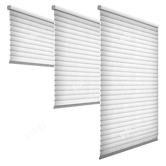 Sonnette Cellular Roller Shades: Stylish, Dimensional Window Glow 3D model image 1