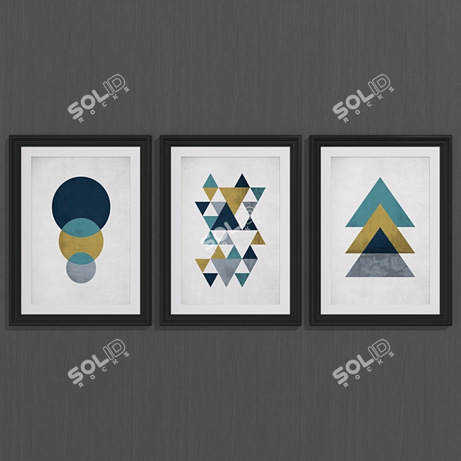 Modern Geometric Art Set 3D model image 1