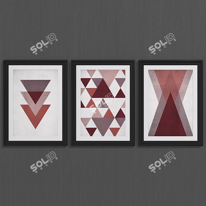 Abstract Triangle Art Print 3D model image 1