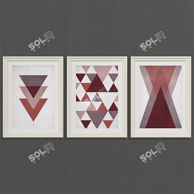 Abstract Triangle Art Print 3D model image 2