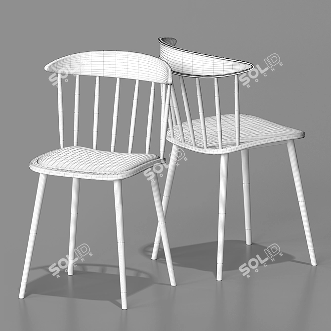 Stylish BC-8312 Chairs: Compact & Instagram-worthy 3D model image 2