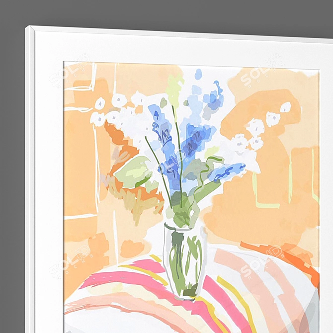 Gallery White Frames: Set of 1, 800x620mm 3D model image 3