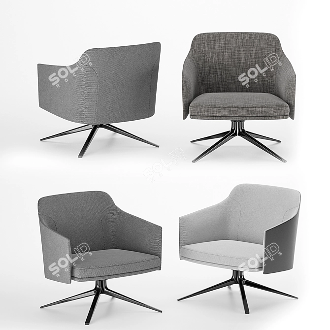 Poliform Stanford Armchair 3D model image 1