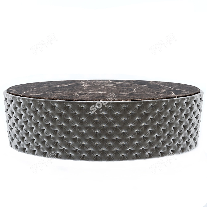 Fabric Oval Coffee Table 3D model image 1