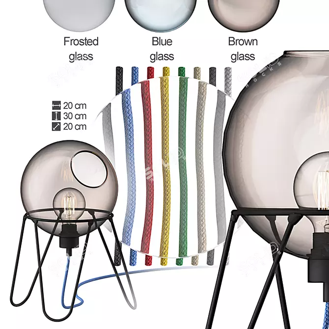 POBO Modern Lamp 3D model image 1