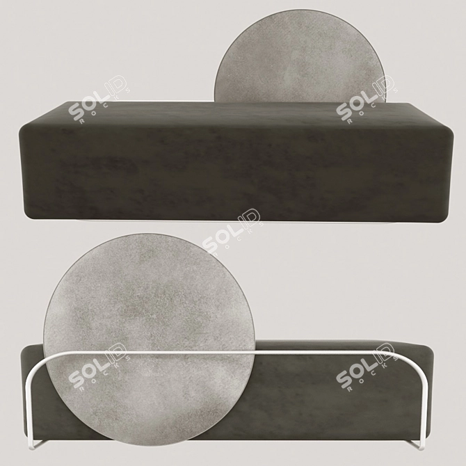 Seccolo Horizon: Versatile Velvet Sofa 3D model image 3