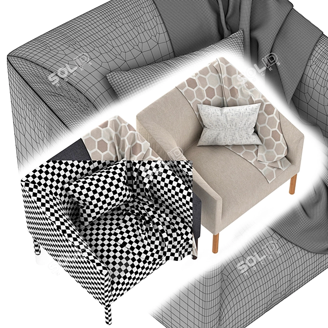 Modern Comfort Bankside Chair 3D model image 3