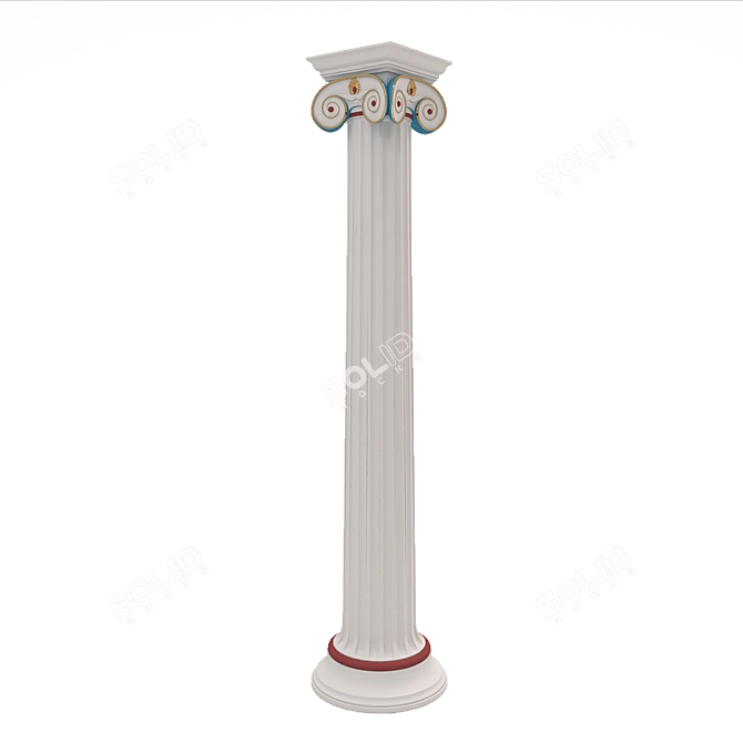 Grecian Beauty: Ionian Column 3D model image 1