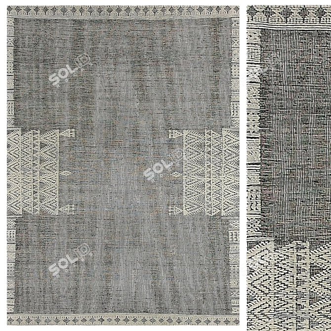 Nomadic Crown Wool Rug 3D model image 1