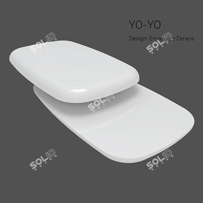 Sleek Yo-yo Cattelan Italia Coffee Table 3D model image 2