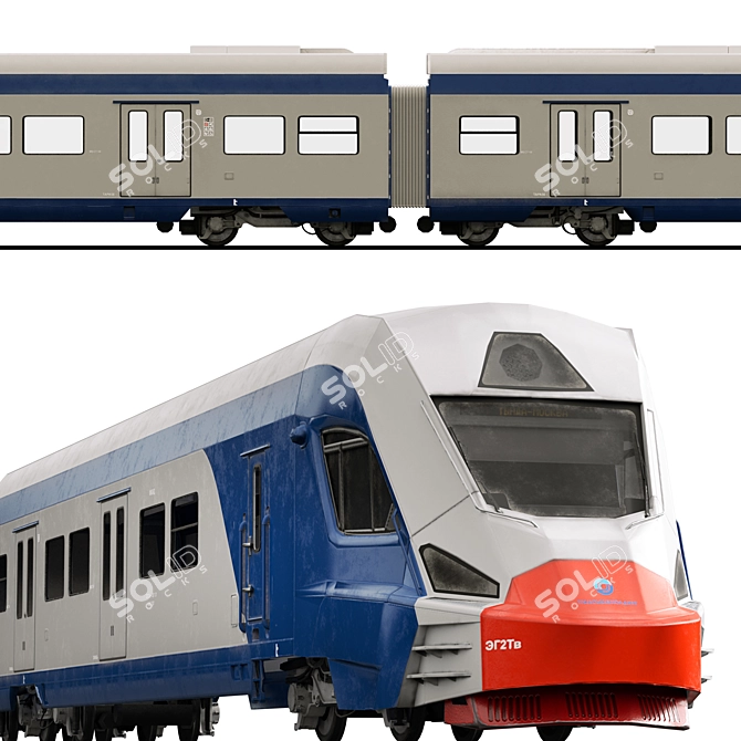 Ivolga Electric Train, City 2-TV 3D model image 1