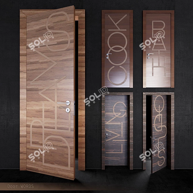 Graffiti Doors: Customize Your Space 3D model image 1