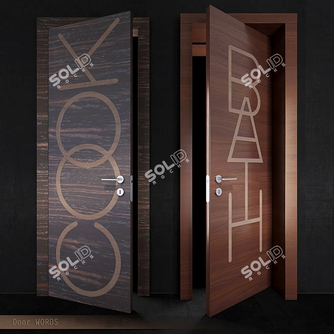 Graffiti Doors: Customize Your Space 3D model image 2