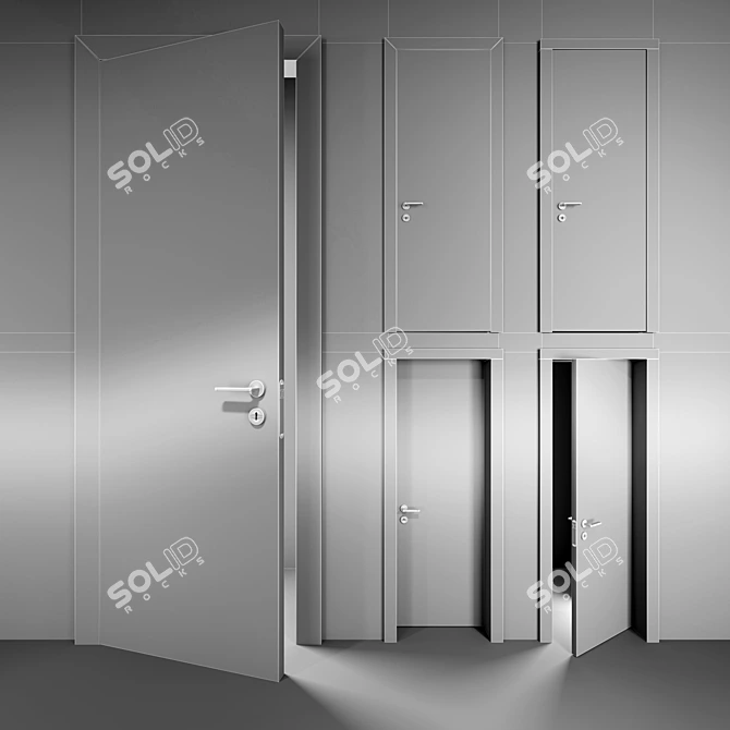 Graffiti Doors: Customize Your Space 3D model image 3