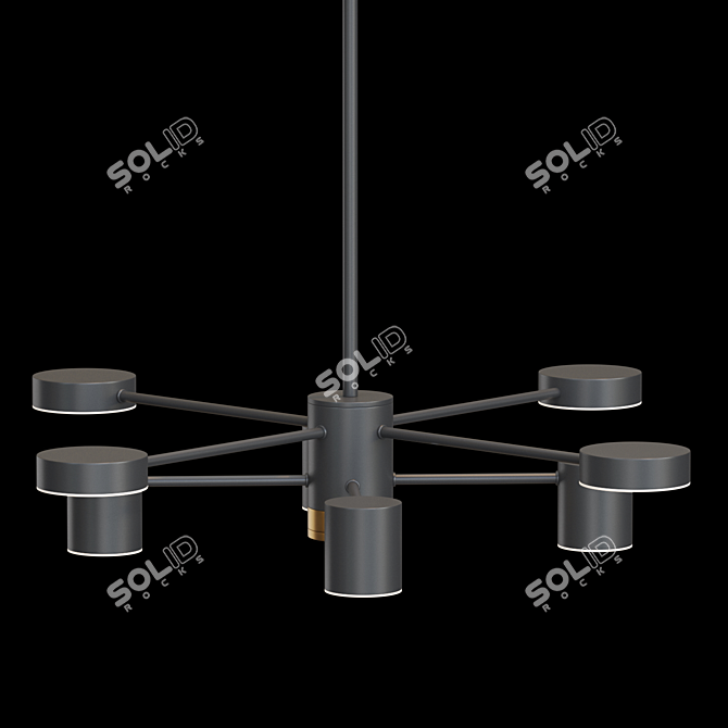 Sleek LED Scandinavian Pendant - Lampatron MERILL 8 3D model image 2