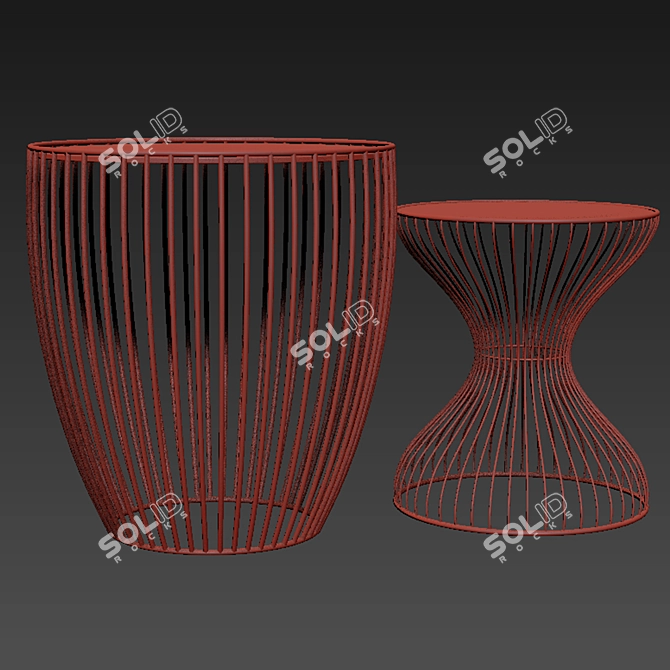 Versatile Side and Coffee Table 3D model image 3