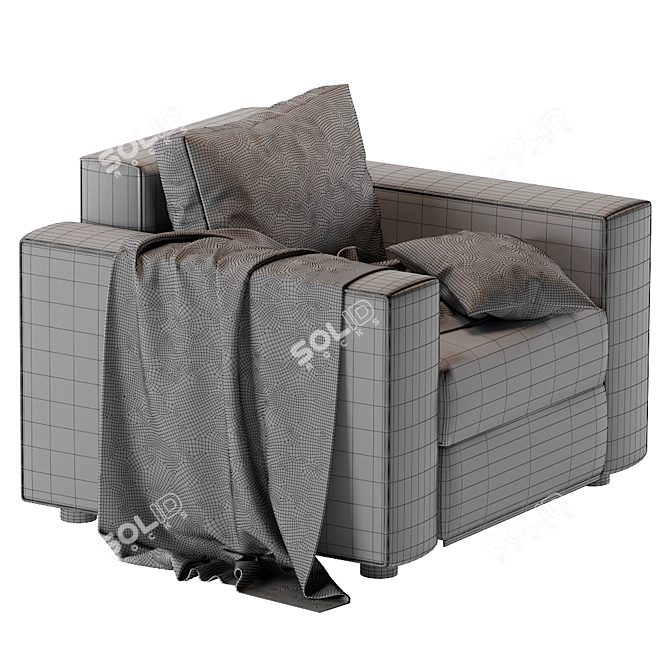 Modern Kvanti Armchair: Stylish and Comfortable 3D model image 3