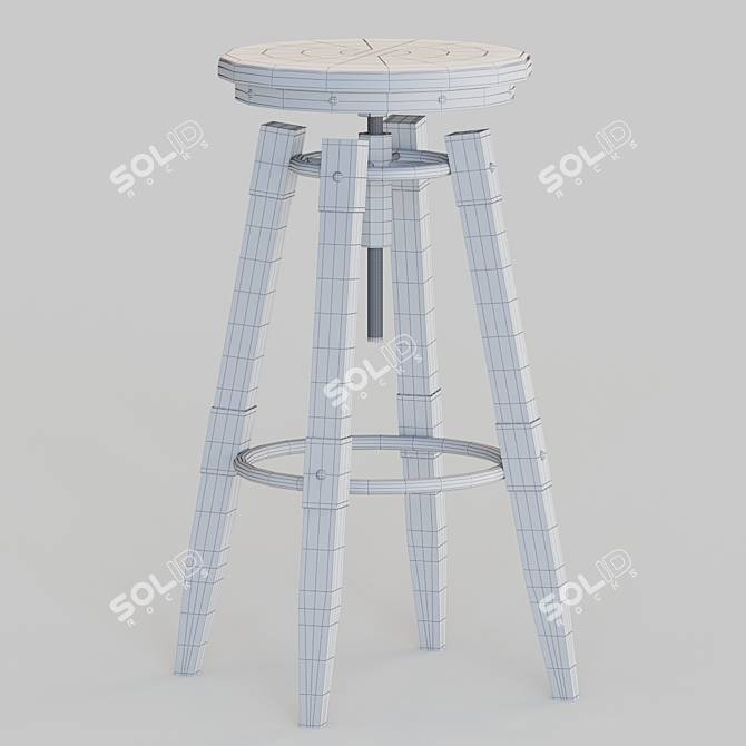 Vintage Tractor Seat Bar Stool 3D model image 3