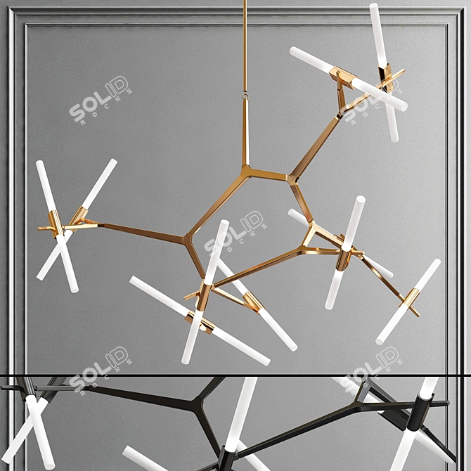 Agnes Chandelier - Modern Minimalist Metal Lighting 3D model image 1