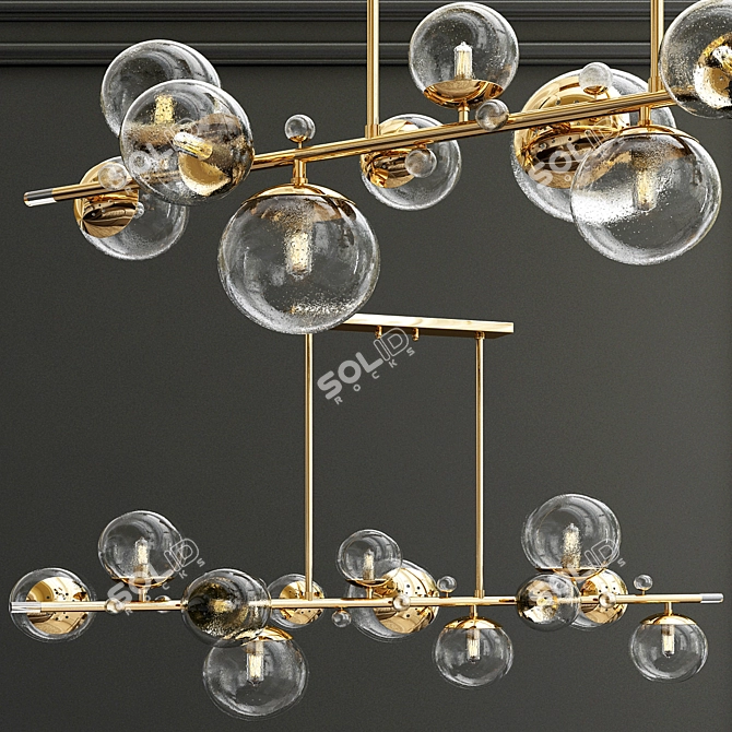 Elegant Troon Chandelier: Illuminating Brilliance 3D model image 1