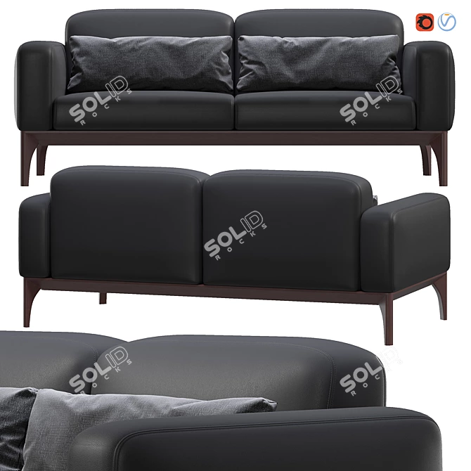 Comfort and Style: FIOTTO Sofa Set 3D model image 1