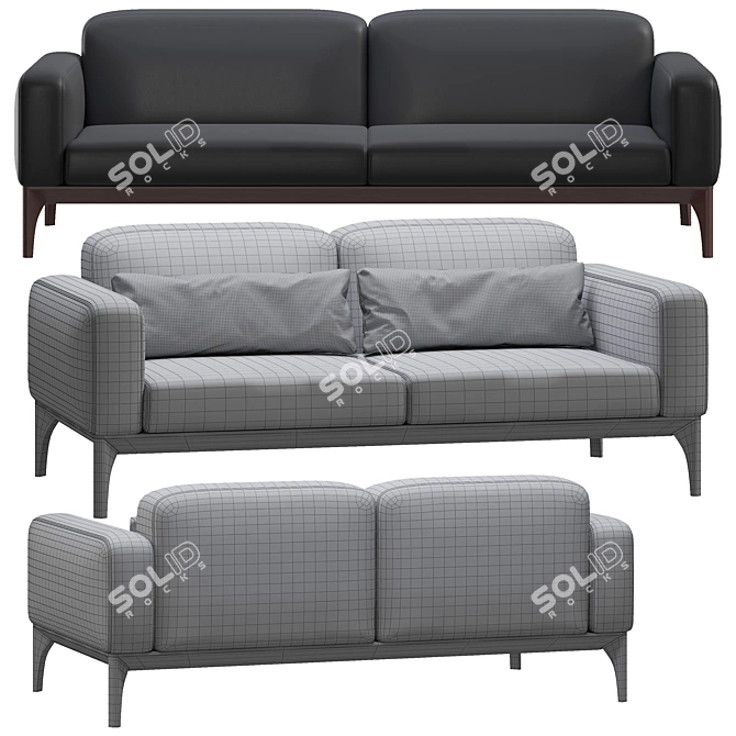 Comfort and Style: FIOTTO Sofa Set 3D model image 3