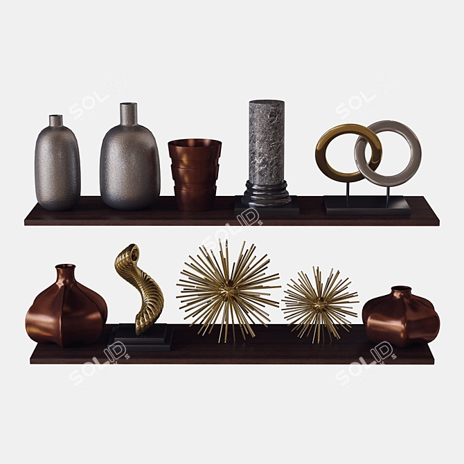 Elegant Decorative Set 3D model image 1