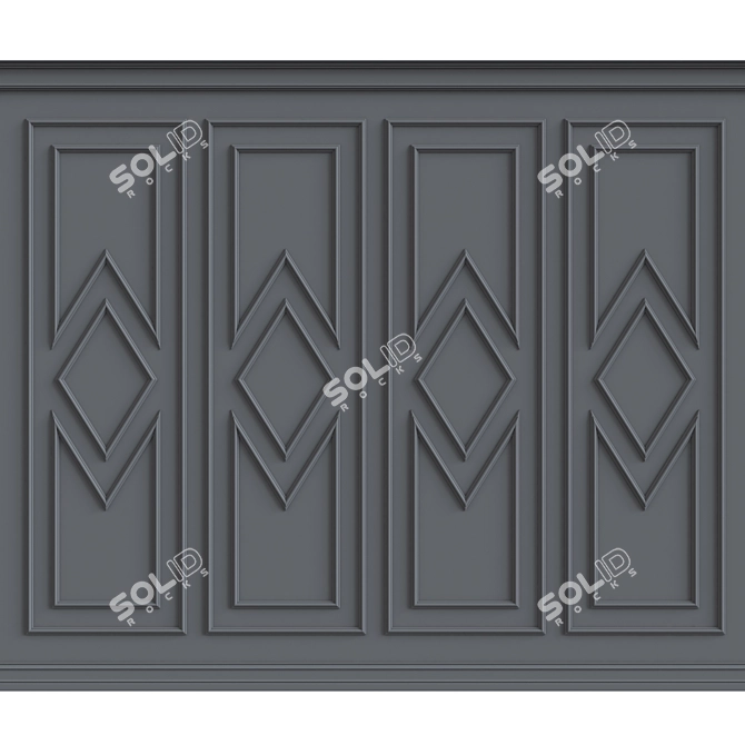 3D Wall Moulding Solution 3D model image 1