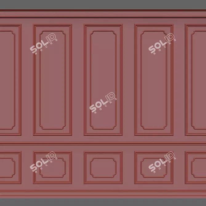 Elegant Wall Moulding for Upscale Décor 3D model image 2