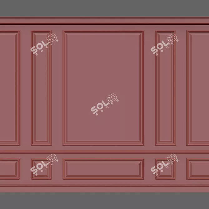 Elegant Wall Moulding: Transform Your Space 3D model image 2