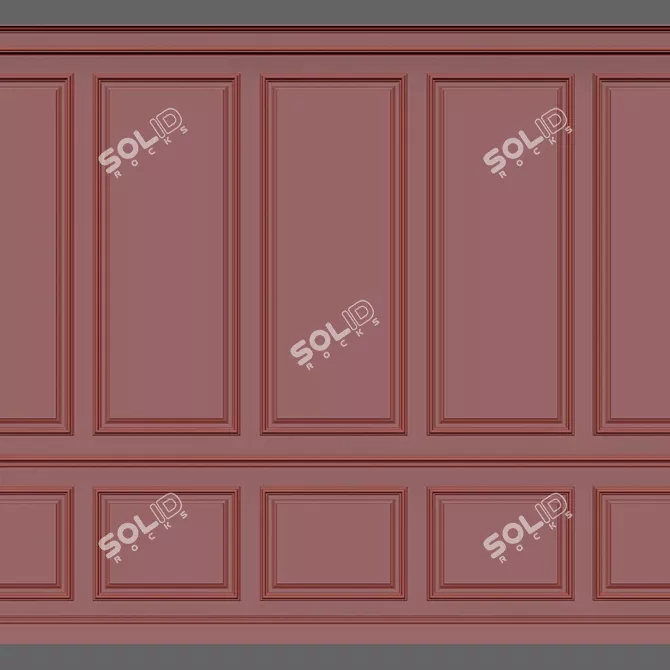 Elegant Wall Moulding: 3DMax 2013, OBJ 3D model image 2