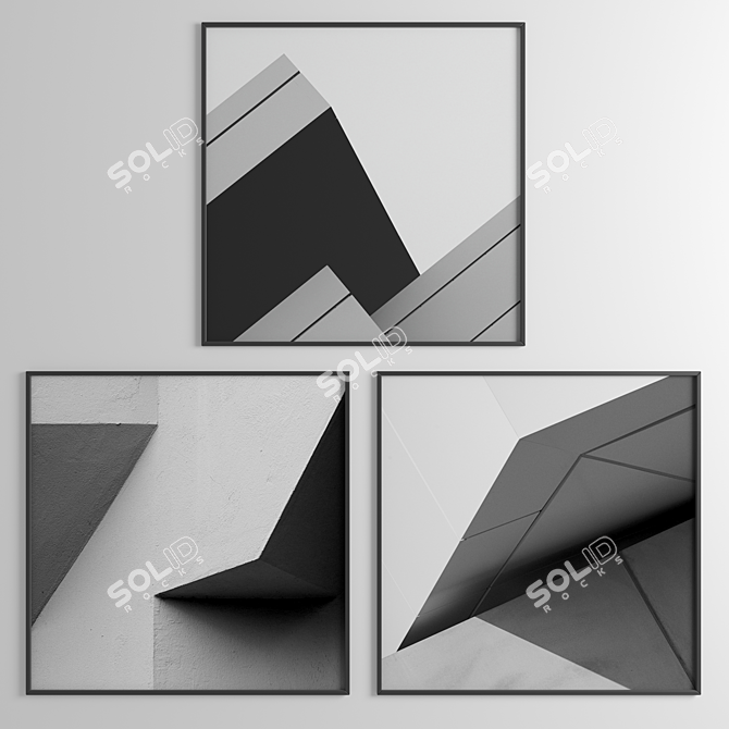 Minimalist Art Set - Set of 3 3D model image 1