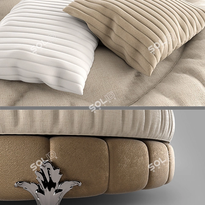 Elegant Round Bed - Vray & Corona - FBX Files 3D model image 3