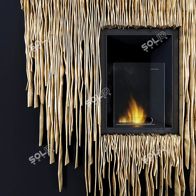 TEKA Wall Mounted Bioethanol Fireplace 3D model image 2