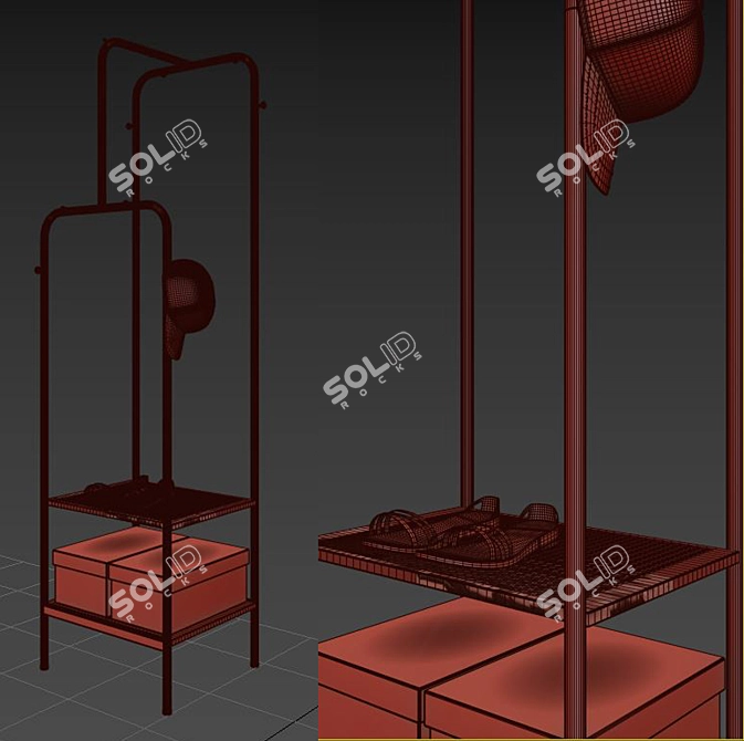 Nikkeby Clothes Rack Small: Compact and Stylish 3D model image 3