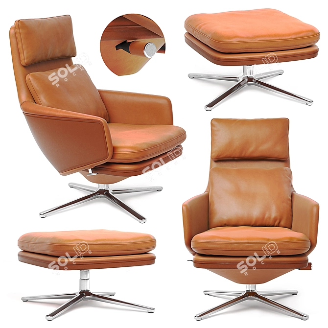 Vitra Grand Relax: Perfectly Detailed 3D Model 3D model image 1