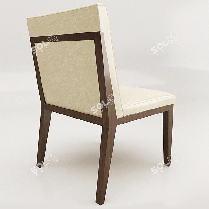 Modern Hampton Dining Side Chair 3D model image 2