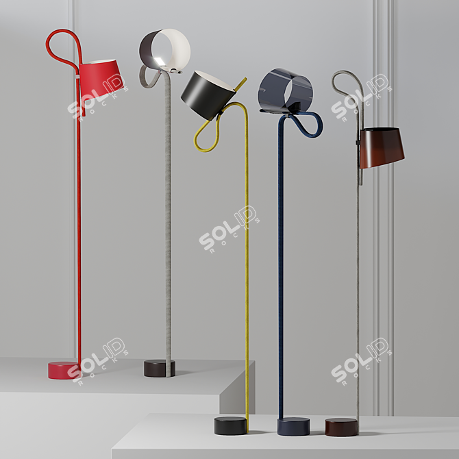 Stefan Diez Rope Trick Floor Light 3D model image 1