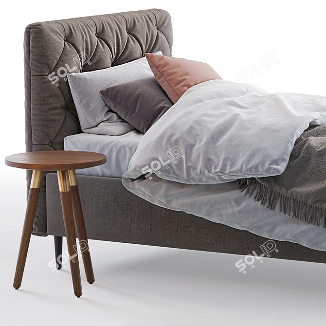 Skye Single Bed: Sleek and Compact Sleep Solution 3D model image 2